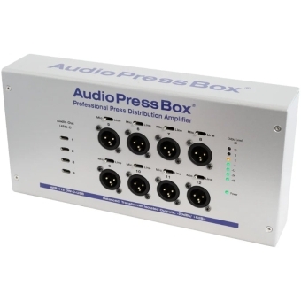 AudioPressBox APB-112 OW-D-USB - Distribuitor audio profesional de perete, activ, cu intrare DANTE pe 1 canal, 8 ieșiri LINE/Mic și 4 ieșiri USB-C #2