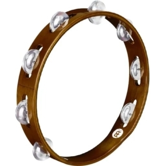 Meinl TA1A-AB - Tamburină de 10" din lemn cu un singur rând de clopoței din aluminiu
