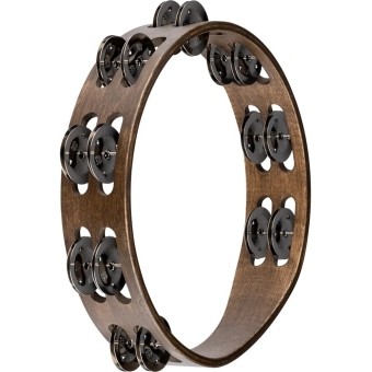 Meinl TA2WB - Tamburină de 10" din lemn cu 2 rânduri de clopoței/ Walnut Brown
