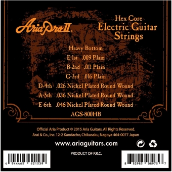 Aria AGS-800HB - Set corzi pentru chitara electrica/ Heavy Bottom #2