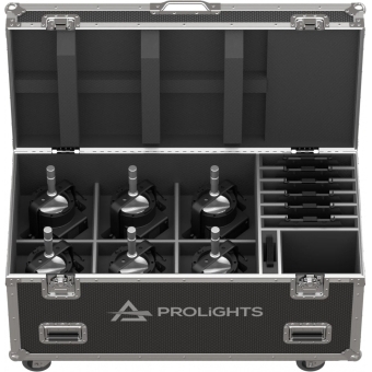 Prolights Fcleclfrctpxs - Flightcase de transport pentru 6 LED Fresnel din seria ECLFRCTPXS #6