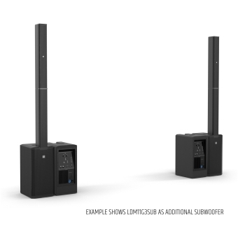 LD Systems MAUI® 11 G3 MIX - Sistem PA portabil cardioid cu coloană și mixer digital/ Negru #30