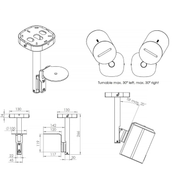 Suport de tavan pentru Sonos ERA 100 CAVUS - CEILING MOUNT ERA 100 BLACK #3