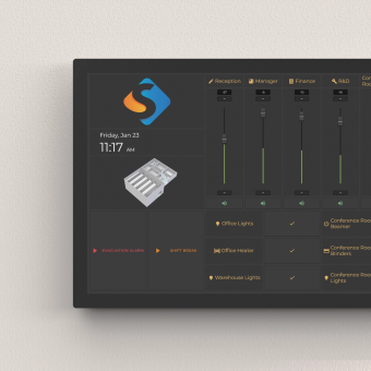 AUDAC RIVEA-M/B - Interfata de control configurabila AUDAC Touch™ de 7" cu finisaj anti-amprentă/ Negru #9