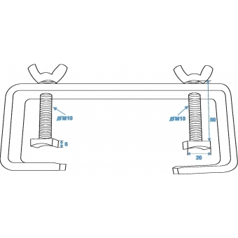 EUROLITE TCH-50/20 C-Clamp silver #3