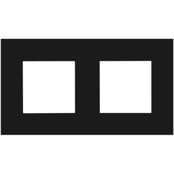 CF45DI/B - Cover frame double 45 x 45 mm - Black version