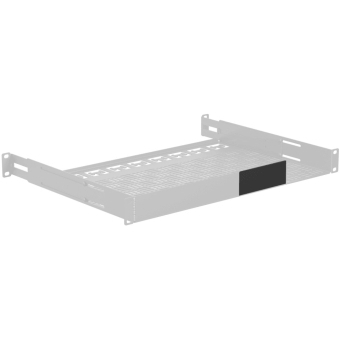 IS2FQ/B - Face plate for ISx20 series rack shelves - Quarter rack space - Black version - Quarter rack space #2