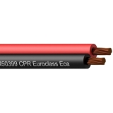 ALS15-ECA/1 - Loudspeaker cable - 2 x 1.5 mm² - 16 AWG - CCA - EN60332-1-2 CPR Euroclass Eca - 100 meter