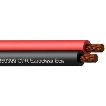 ALS25-ECA/1 - Loudspeaker cable - 2 x 2.5 mm² - 13 AWG - CCA - EN60332-1-2 CPR Euroclass Eca - 100 meter