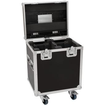 ROADINGER Flightcase HIGHLINE 2x LED IP TMH-S250/B250, with wheels
