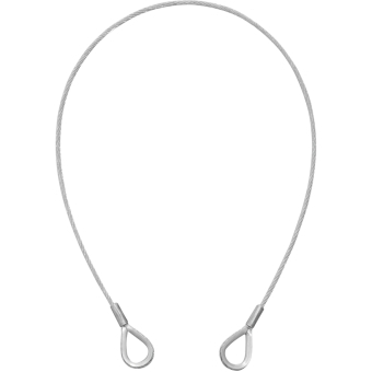 EUROLITE Steel Rope 600x3mm silver with Thimbles #2