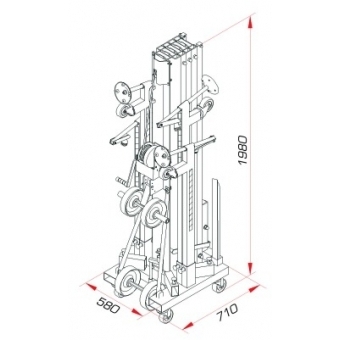 GUIL ULK-800XL Load lifter 350kg 8m 60mm #4