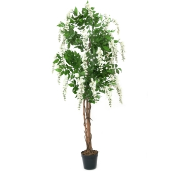 EUROPALMS Wisteria, artificial plant, white, 180cm