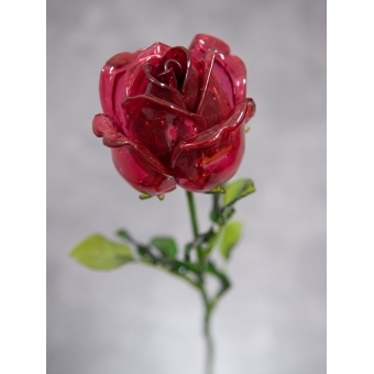 EUROPALMS Crystal rose, burgundy, artificial flower, 81cm 12x #9