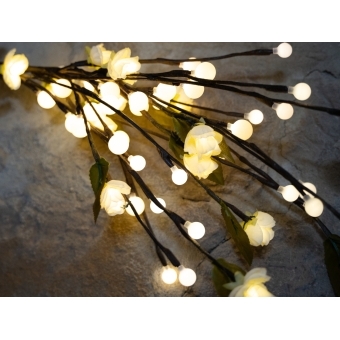 EUROPALMS Camellia bow, with LEDs, white, 50cm #4