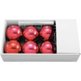 EUROPALMS LED Christmas Ball 6cm, red 6x