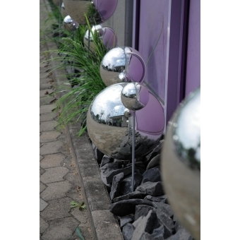 EUROPALMS Deco Ball 10cm, silver 4x #2