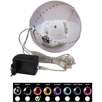 EUROPALMS LED Snowball 15cm, red